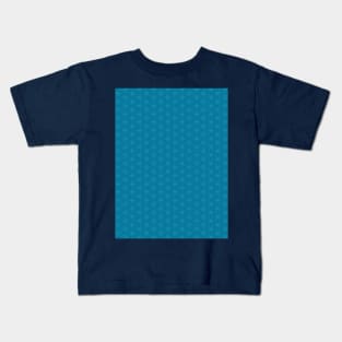 Aqua Blue Flower of life Sacred Geometry Kids T-Shirt